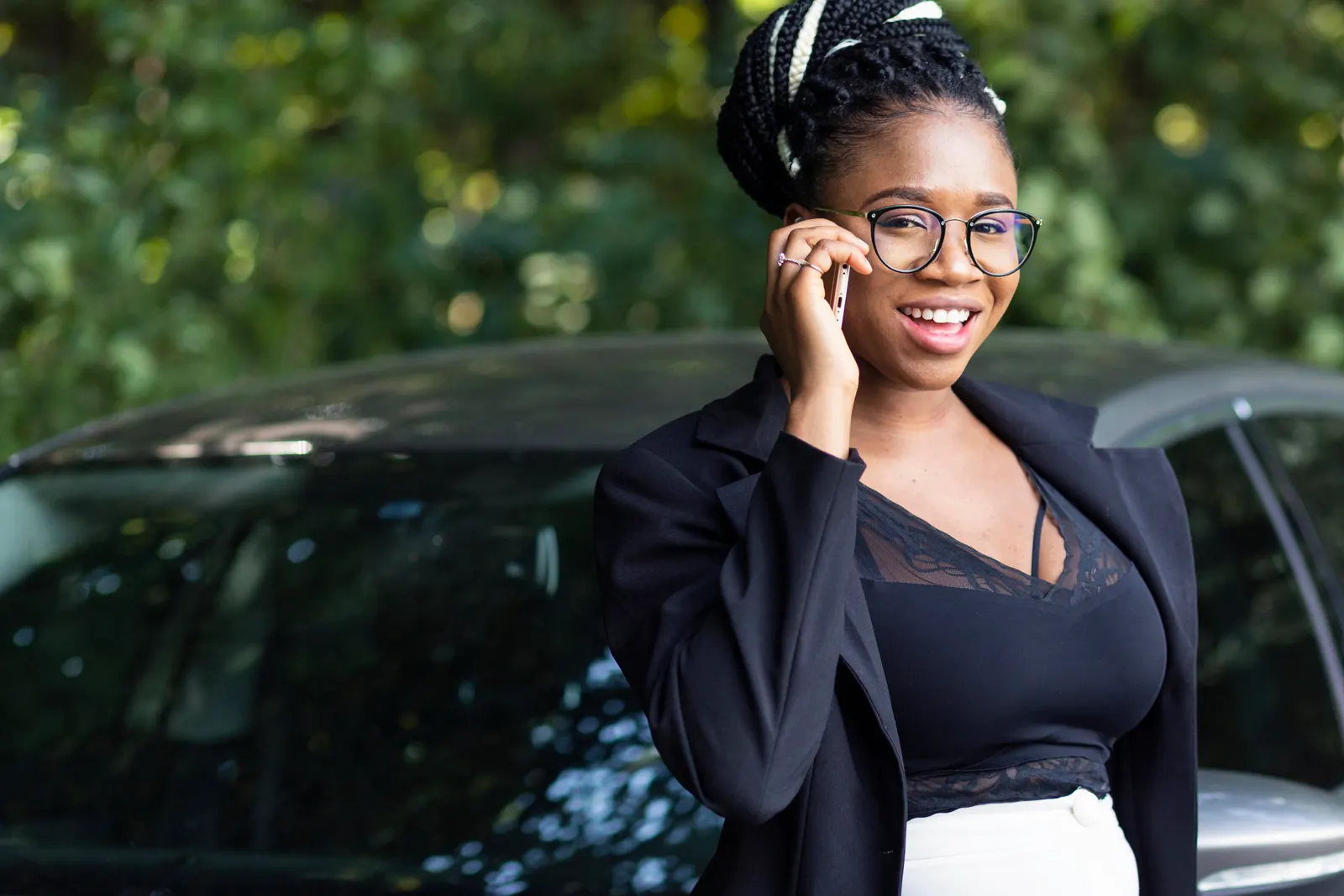 A customer calling Nii Plants from a hire car